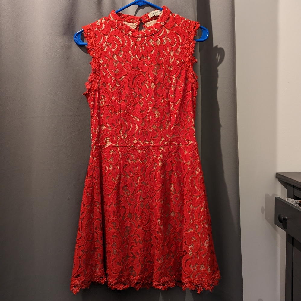Red Lace Dress, M
